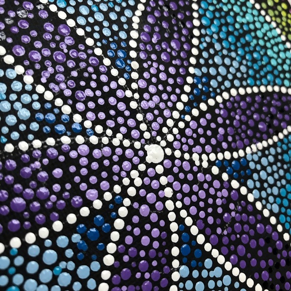 Original Art 6 x 6 Dotism Abstract Mandala -Signed - Picture 7 of 7